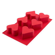 Load image into Gallery viewer, Cake and Cookie Molds - 6-Piece Heart Cake and Cookie Mold