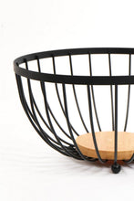 Load image into Gallery viewer, Bowls - Metal & Wood Modern Decorative Fruit Bowl ( 26.0 cm )