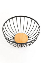 Load image into Gallery viewer, Bowls - Metal & Wood Modern Decorative Fruit Bowl ( 26.0 cm )