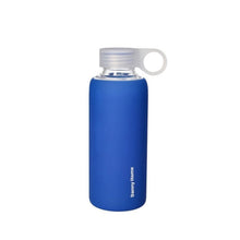Load image into Gallery viewer, Bottles - Glass Bottle with Silicone Cover - 420 ml. Borosilicate Glass Bottle with Leakproof Lid