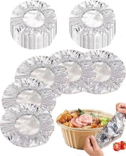 Load image into Gallery viewer, 10 PCS reusable aluminum foil insulation covers for keeping food hot, featuring high-temperature resistance and durable design.