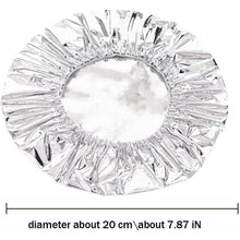 Load image into Gallery viewer, Reusable aluminum foil insulation cover with a diameter of 20 cm (7.87 in), designed to keep food hot.