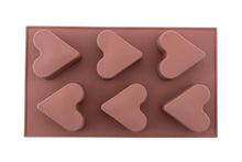 Load image into Gallery viewer, Cake and Cookie Molds - 6-Piece Heart Cake and Cookie Mold
