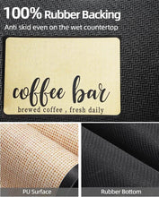Load image into Gallery viewer, Wooden sign with 'coffee bar' text on a textured surface, featuring rubber backing.