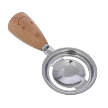 Load image into Gallery viewer, Metal ice cream scoop with wooden handle on a white background