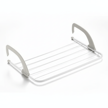 تحميل الصورة في عارض المعرض، White metal rack with hooks on a white background