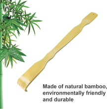 Load image into Gallery viewer, Bamboo utensil with a bamboo plant on the left and text about its environmental friendliness.