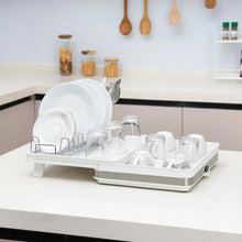 تحميل الصورة في عارض المعرض، Dish drying rack with dishes on a kitchen counter, featuring the El-Khloud brand.