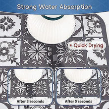 Load image into Gallery viewer, (45 x 60 cm) Absorbent Dish Drying Mat for Kitchen Counter | Foldable Rubber Drainer Pad for Dishes & Glasses