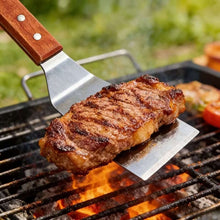 Load image into Gallery viewer, Multi-Purpose Stainless Steel Kitchen Spatula - Ice Removal Shovel, Cleaning Scraper, Degrease Tool - Angled grilling steak