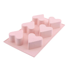 Load image into Gallery viewer, Cake and Cookie Molds - 6-Piece Heart Cake and Cookie Mold