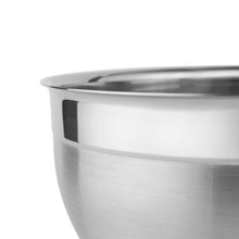 Load image into Gallery viewer, 24cm Deep Stainless Steel Mixing Bowl | Easy-Pour Baking & Marinating Prep Basin - Silver close-up view