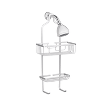 Load image into Gallery viewer, 2 Tier Rust-Proof Aluminum Hanging Shower Caddy | 2-Tier Organizer with Soap Dish & Hooks