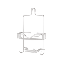 Load image into Gallery viewer, 2 Tier Rust-Proof Aluminum Hanging Shower Caddy | 2-Tier Organizer with Soap Dish & Hooks