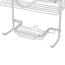 Load image into Gallery viewer, 2 Tier Rust-Proof Aluminum Hanging Shower Caddy | 2-Tier Organizer with Soap Dish & Hooks