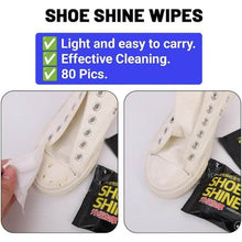 تحميل الصورة في عارض المعرض، Shoe shine wipes for effective cleaning, easy to carry, includes 80 individual wipes for quick shoe care.