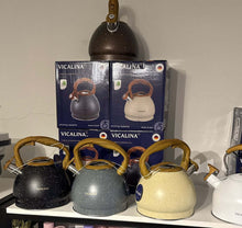 Load image into Gallery viewer, 3 Litre Stainless Steel Whistling Kettle with Wooden Handle