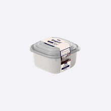 Load image into Gallery viewer, Gray food storage container with a clear lid on a white background