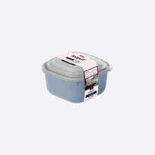 Load image into Gallery viewer, Blue food storage container with a lid on a white background