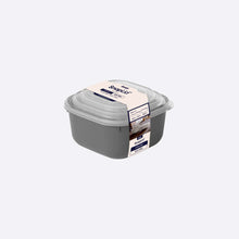 Load image into Gallery viewer, Gray plastic container with a lid on a white background