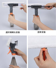 Load image into Gallery viewer, Step-by-step installation of a cleaning tool with different attachments on a white background.