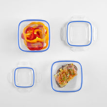 Load image into Gallery viewer, Food Storage Containers (Set of 5 - 500, 900, 1500, 2400 & 3750 ml.) - Square Sealed Food Containers