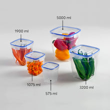 تحميل الصورة في عارض المعرض، أوعية تخزين الطعام البلاستيكية - مجموعة تخزين عالية الدائرية من 3-625 مل ، 1200 مل. & 2100 مل.