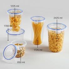 Load image into Gallery viewer, Food Storage Container - Plastic Round Deep Seal Storage Container 1225 ml