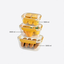 Load image into Gallery viewer, Food Storage Containers - Plastic Sealed Square Set of 3 (1800 - 3000 - 5000 ml)