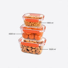 Load image into Gallery viewer, Food Storage Containers - Plastic Sealed Square Set of 3 (1800 - 3000 - 5000 ml)