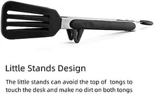 تحميل الصورة في عارض المعرض، Tong / Grabber - Silicone Serving & Cooking Locking Tong Srainer With Built-in Stands