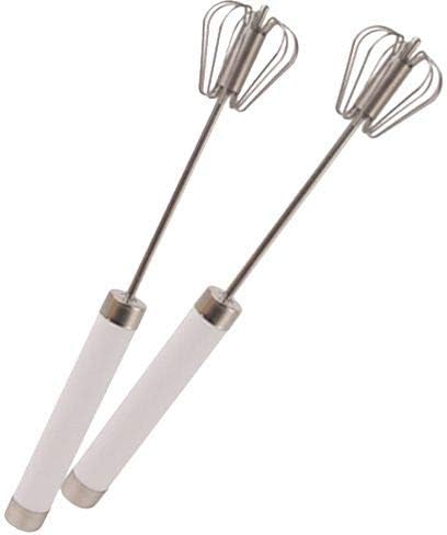 1 Pc Semi-Automatic Egg & Cappuccino Beater (27x5cm) | Hand-Push Rotary Whisk & Milk Frother