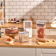 Load image into Gallery viewer, Food Storage Container - Acrylic Airtight Rectangle Stripe Container 2100 ml.