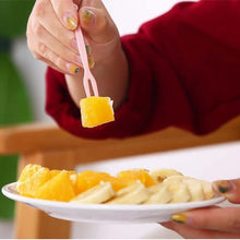 Load image into Gallery viewer, Fruit Fork - Kitchen Expert Plastic Set of 30 Fruit Picks - Mini Snack & Dessert Forks - Hammered Design Appetizer Picks