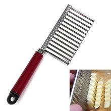 Load image into Gallery viewer, Crinkle Cutter - Wavy Slicer for Vegetables and Fruits with Stainless Plastic Handle