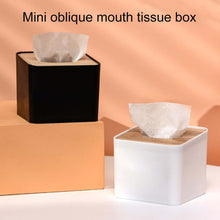 Load image into Gallery viewer, Tissue Box - Square Plastic with MDF Cover - Paper Napkin Holder Case