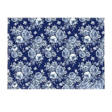 Load image into Gallery viewer, Floral pattern with white flowers on a blue background