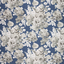 Load image into Gallery viewer, Floral pattern with white flowers on a blue background