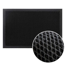 Load image into Gallery viewer, High elastic outdoor doormat with 3D mesh design for effective dirt trapping in black color.
