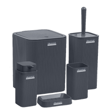 تحميل الصورة في عارض المعرض، طقم اكسسوارات حمام - طقم حمام ديكور 5 قطع ( ستيلا ) - إطار مصمت