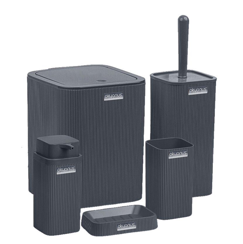 Bathroom Accessories Set 5 Pcs Decor Bathroom Set (Stella) Solid F