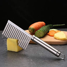 Load image into Gallery viewer, Crinkle Cutter - Wavy Slicer for Vegetables and Fruits with Stainless steel Handle