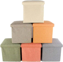Load image into Gallery viewer, Storage Ottoman Cube - Seat Chest, Stool, Storage Box, Footrest, Foldable Storage Stool (30x30x30 cm)