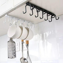 Load image into Gallery viewer, Double Cup Holder - Multifunctional Kitchen Cabinet Organizer with 12 Stainless Steel Hooks