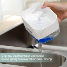 Load image into Gallery viewer, Soap Dispenser with Sponge Holder - Used for Kitchen Sink Dishes Washing Separate Sewage and Sponge