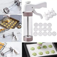 Load image into Gallery viewer, Cookie Press Gun Kit Set Stainless Steel Spritz Cookie Maker Machine for DIY Baking with 13 Discs and 6 Icing Decorating Nozzles for DIY Biscuit Maker and Decoration
