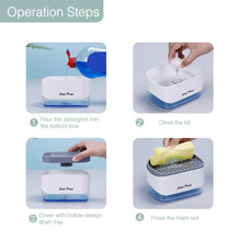 Load image into Gallery viewer, Soap Dispenser with Sponge Holder - Used for Kitchen Sink Dishes Washing Separate Sewage and Sponge
