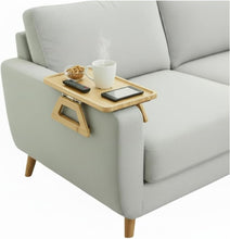 تحميل الصورة في عارض المعرض، Bamboo Folding Sofa Tray, Sofa Armrest Tray Clip-On Couch Desk for Drinks, Snacks, Phone, Remote Control