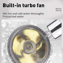 Load image into Gallery viewer, Shower Head with Whirlpool Hand Held Shower Hydro Jet Turbo High Pressure Rv Shower with Fan Adjustable Water Flow with Built In Filter.
