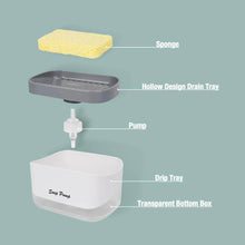 Load image into Gallery viewer, Soap Dispenser with Sponge Holder - Used for Kitchen Sink Dishes Washing Separate Sewage and Sponge
